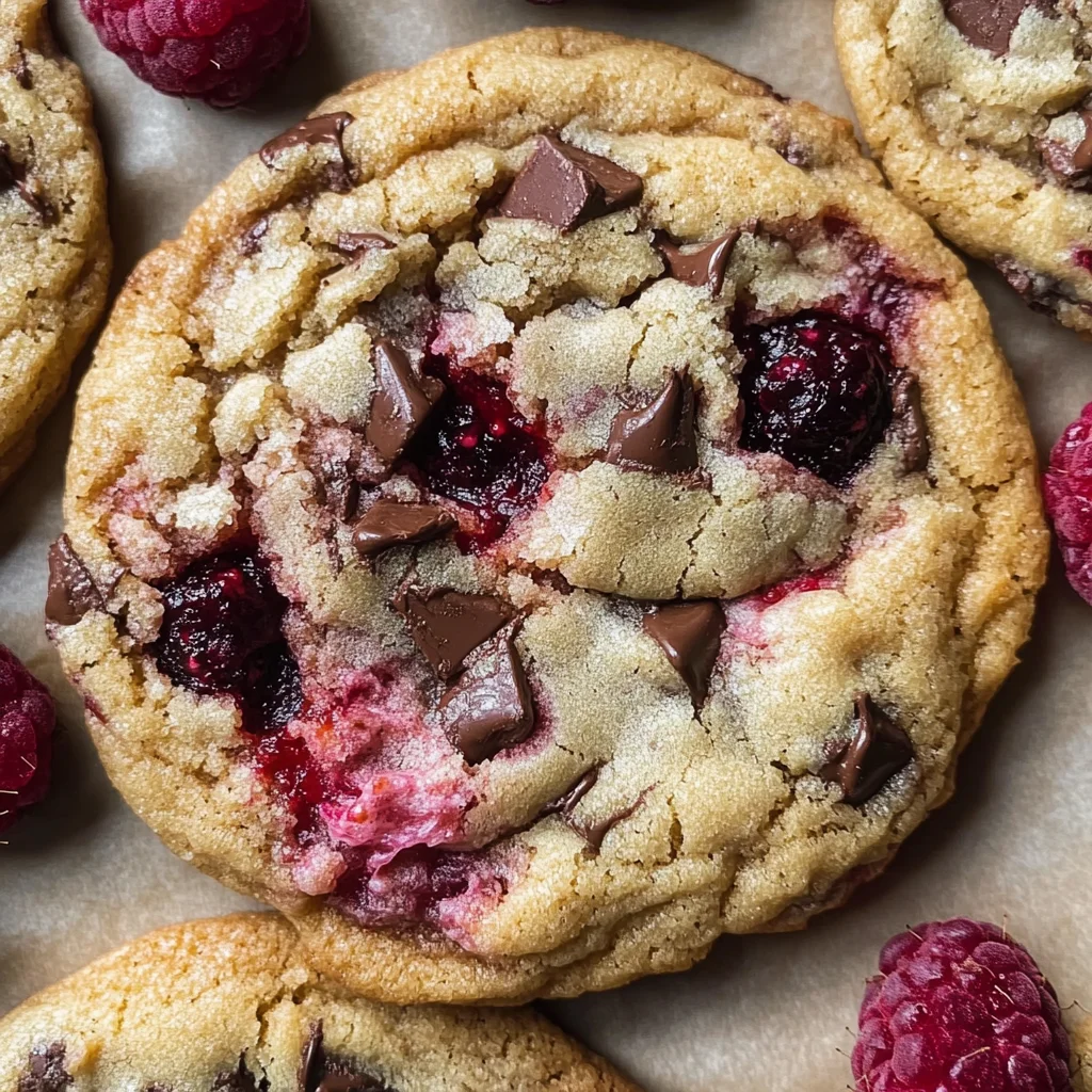 Raspberry Chocolate Chip Cookies