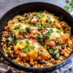 Salsa Chicken and Cauliflower Rice Skillet