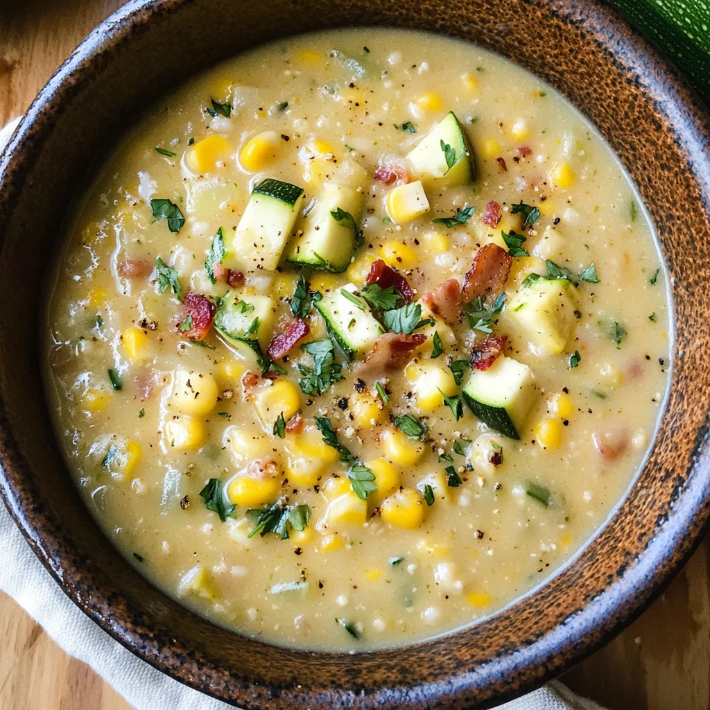 Summer Corn and Zucchini Chowder Recipe