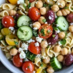 mediterranean chickpea pasta salad