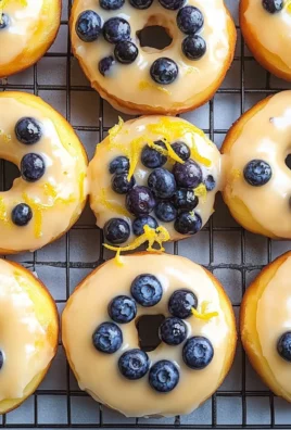 Baked Lemon Blueberry Doughnuts