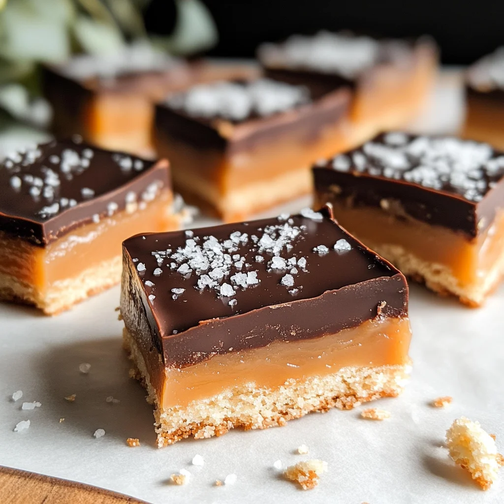 Bourbon Salted Caramel Shortbread Bars