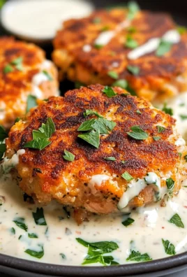 Easy Salmon Patties with Creamy Lemon-Garlic Sauce