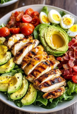 Grilled Chicken Cobb Salad with Honey Dijon {Paleo, Whole30 Option}