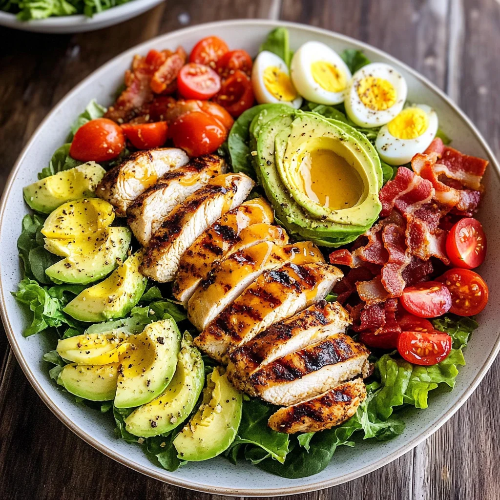 Grilled Chicken Cobb Salad with Honey Dijon {Paleo, Whole30 Option}