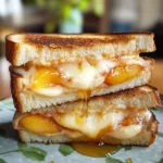 Honey Peach & White Cheddar Grilled Cheese