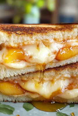 Honey Peach & White Cheddar Grilled Cheese