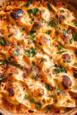 One Pan Baked Dumplings