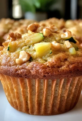 Pineapple Walnut Zucchini Muffins