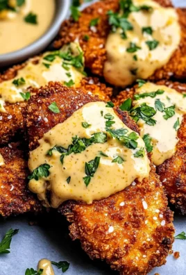 Pretzel Chicken with Mustard-Cheddar Sauce