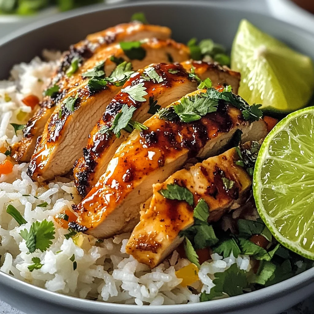 Spicy Maple Chicken & Coconut Rice