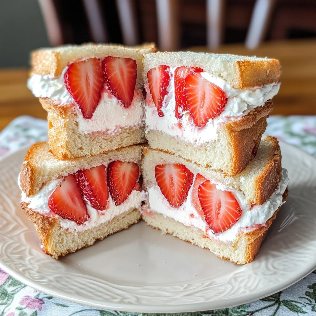 Strawberry Cream Sandwiches