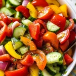 Tomato Cucumber Bell Pepper Salad