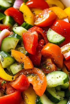 Tomato Cucumber Bell Pepper Salad